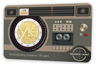 Ultimo arrivo 2026 Finlandia -100 anni YLE Broadcasting-coincard Vers.Inglese