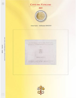 Foglio per 2 euro Vaticano 2025- Anno Santo (Abafil)