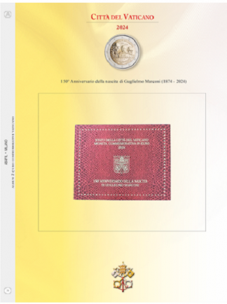 Foglio per 2 euro Vaticano 2024- Giuglielmo Marconi-Abafil