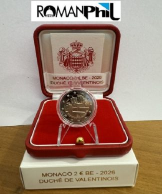 Ultimo arrivo!!! Offerta 2026 Monaco 2 euro BE proof -Duché de Valentinois