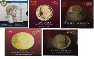 Offerta!!! ITALIA - 5 Monete da 10 euro -Serie Imperatori Romani-