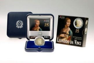 Rarità !!!2019 ITALIA 2 euro proof -500° Ann. della morte di Leonardo Da Vinci