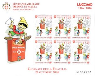 Ultimo arrivo!!! SMOM 2026- Foglietto 'G.ta della Filatelia' Lucca60