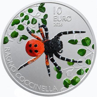 Ultimo arrivo!! 2026 San Marino 10 Euro "Ragno coccinella" Fauna di San Marino