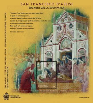 San Marino 2026- Foglietto San Francesco (Em.Cong.Italia-Vaticano-Smom)